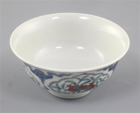 A Chinese doucai bowl, Chenghua mark, diameter 9.7cm